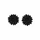 Flowerski earrings - gleaming black
