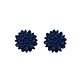 Flowerski earrings - blueberry