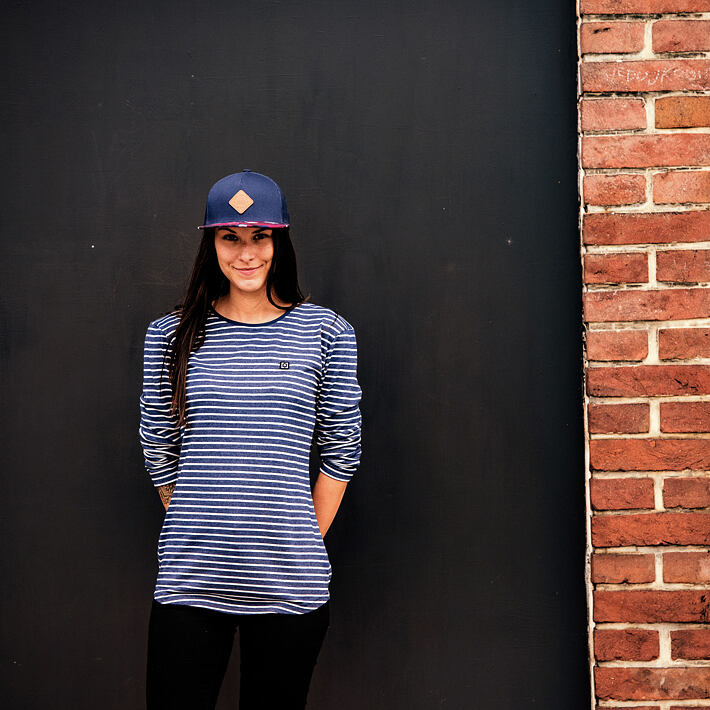 Demi top - blue stripes