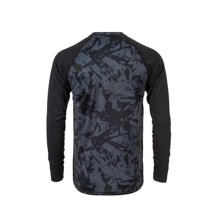 Riley L/S tech tee - asphalt