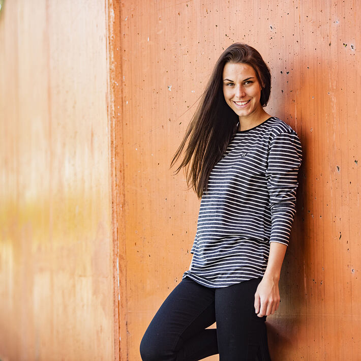 Demi top - black stripes