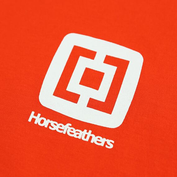 Horsefeathers triko Mini Logo tomato red - potisk